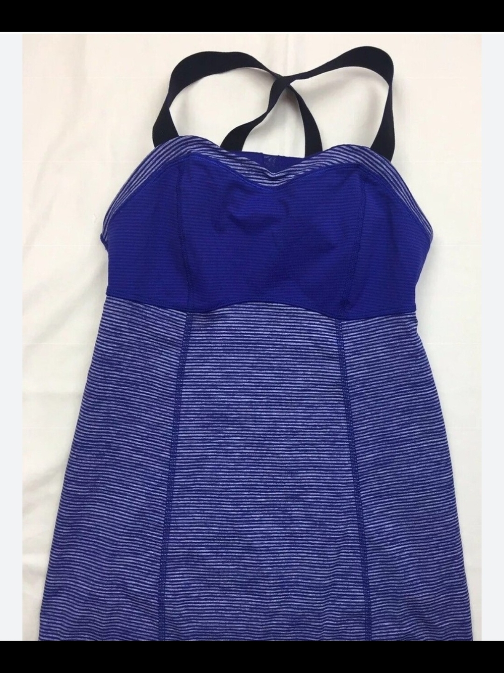lululemon athletica Blue Striped Active Top